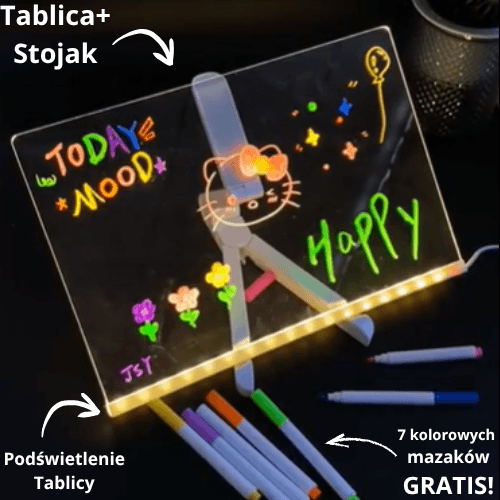 Magiczny Obraz - Podświetlana Tablica + Markery GRATIS!